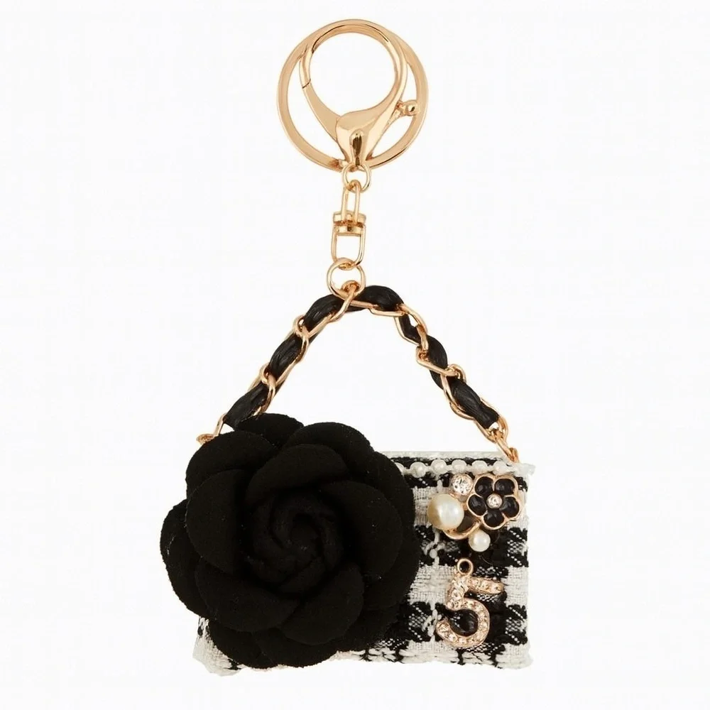 Handbag Flower Bag Charm Keychain